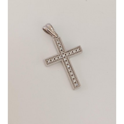 ΓΥΝΑΙΚΕΙΟΣ ΣΤΑΥΡΟΣ ΛΕΥΚΟ 14K CRW88
